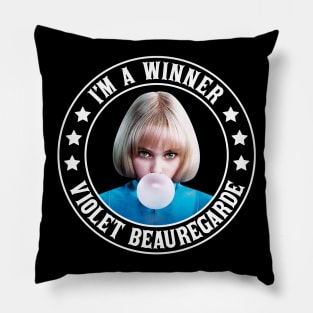 Willie Wonka - Violet Beauregarde - Winner - Charlie and the Chocolate Factory Pillow