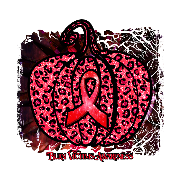 Burn Victims Awareness leopard pumpkin ribbon Burn Victims Survivor TShirt TeePublic