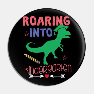 Roaring Into Kindergarten Dinosaur T Rex Boy Gift Pin