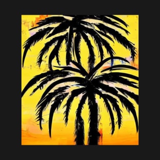 Spray Paint Palm Trees Sunset Summertee T-Shirt