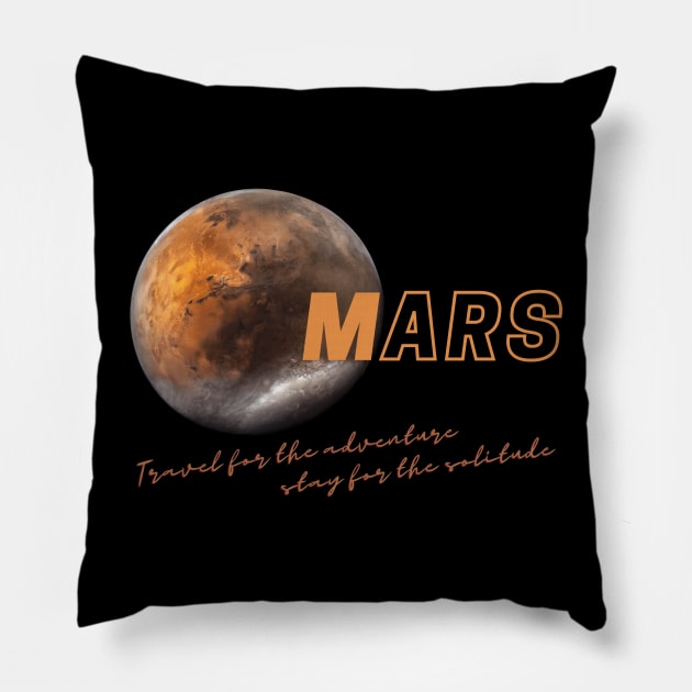 Mars Travel Pillow by Stupid Coffee Designs