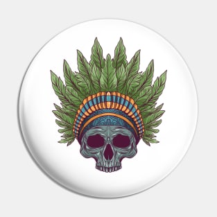 Skull leaf indian Pin