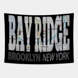 Fun Cool Bay Ridge Brooklyn New York with Subway Map Tapestry