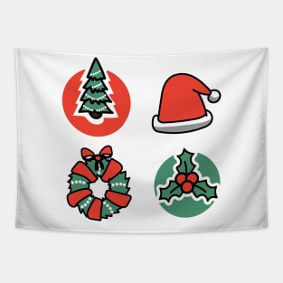 Xmas bright design Tapestry