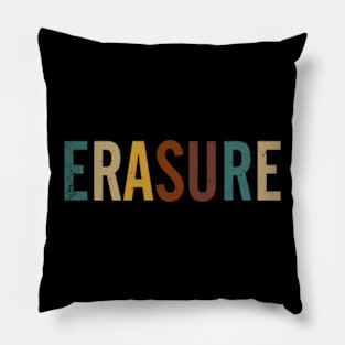 Retro Erasure Pattern 80s 90s Birthday Style Colorful Pillow