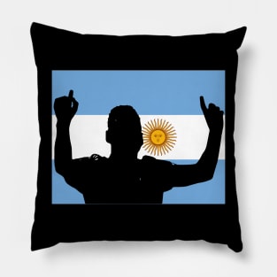 Argentina world champs (black silhouette) Pillow