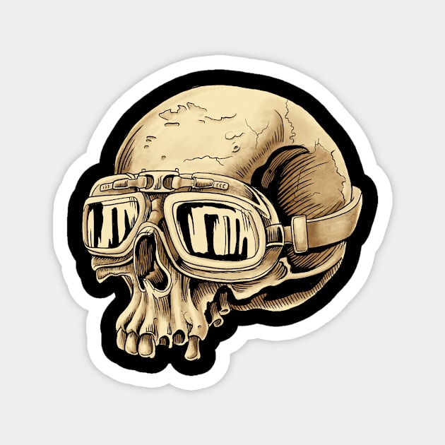 Rider Skull Magnet by Ian Moss Creative