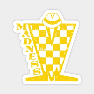 Madness Checkerboard HD - Distressed Gold Magnet