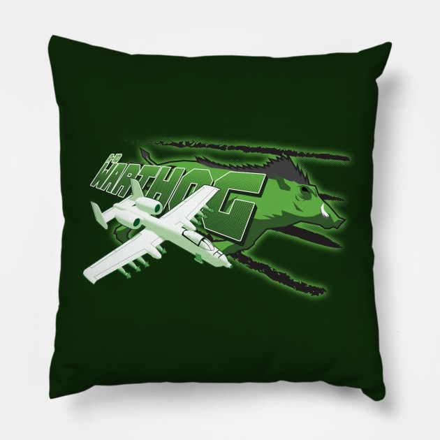 A-10 Warthog Pillow by patrickkingart