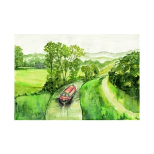 A Boat on Cromford Canal, Derbyshire T-Shirt