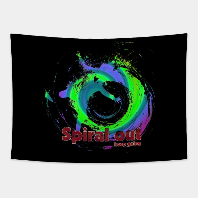 Spiral out - Keep going version 2 Tapestry by obstinator