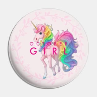 Born in October Unicorn Pin