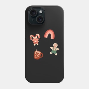 Sweet Treats Candy Cane, Gingerbread, Hot Cocoa Pattern Phone Case