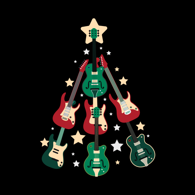 Electric Guitar Christmas Tree Rock Christmas Music Christmas