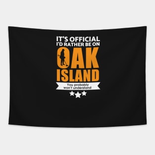 Oak Island metal detecting t-shirt Tapestry