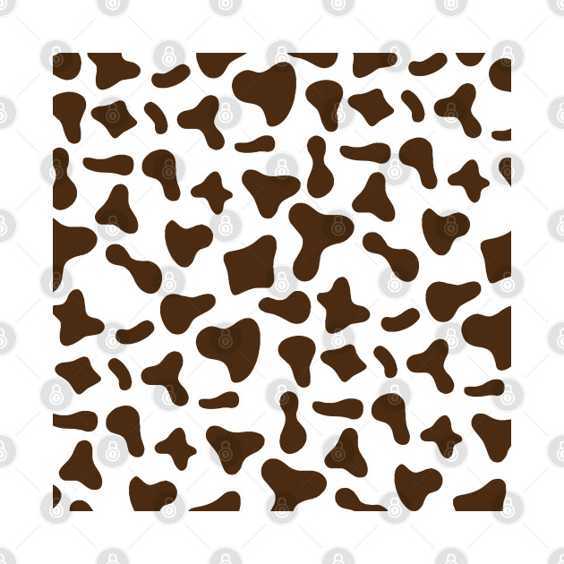 Chocolate Brown Cow Print by Cow Print Stuff