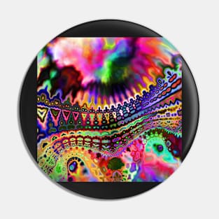 Fractal Aurora Borealis Pin