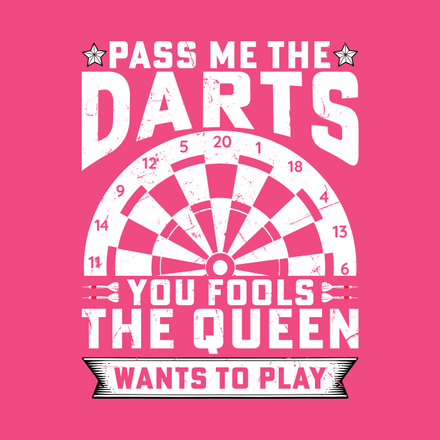 Darts Queen Funny Darts Women by Visual Vibes