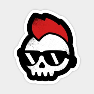 Punk Rock Skull Magnet