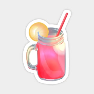 Pink Lemonade in Glass Jar Magnet