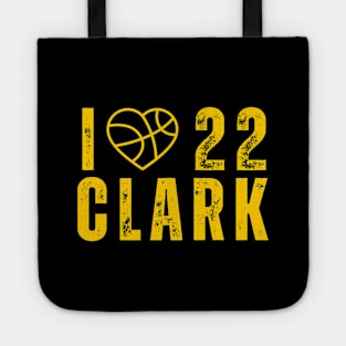 I love 22 clark yellow Tote