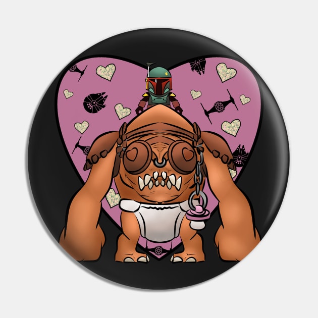 Valentines Chibi Rancor Pin by Shoryotombo