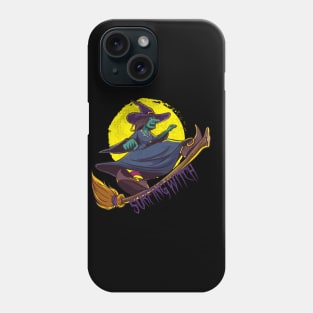 Surfing Witch Halloween Phone Case