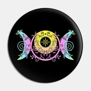 Triple moon Goddess Witch Wicca Symbol Pin