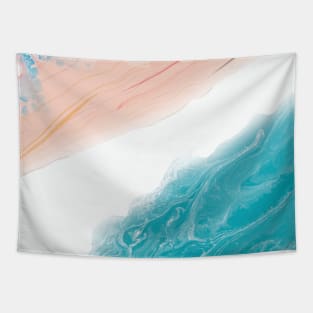 Summer Vibes Marble Waves Tapestry