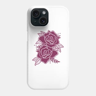 Purple Trad Roses Phone Case