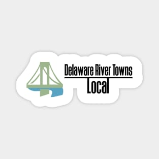 Delaware River Towns Local Logo - Black Text Magnet