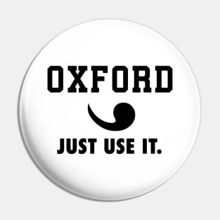 Oxford Comma Sportswear III Pin