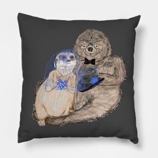 Meerkat And Sloth Wedding Day Pillow