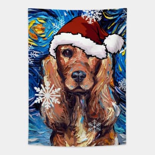 Cocker Spaniel Santa Tapestry