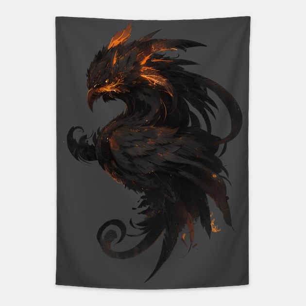 Mythical Chinese Phoenix Bird Tapestry by HideTheInsanity