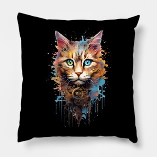 Machine Cat Mechanical Cat Pillow