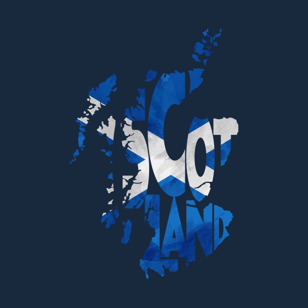 Scotland Typo Map by inspirowl