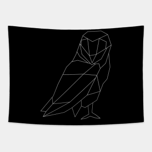 Abstract Geometrical Owl Tapestry