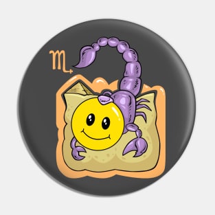 Smiley Scorpio Pin