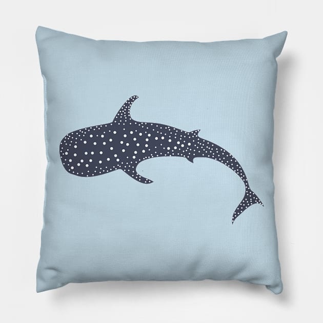 Whale Shark Pillow by inazim