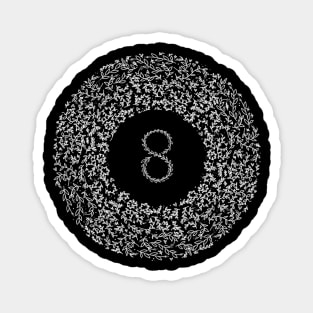 Floral 8 Ball Magnet