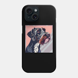 German Wirehaired Pointer in 70's Phone Case