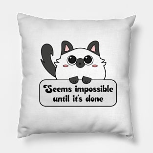 Seems impossible until it's done Pillow