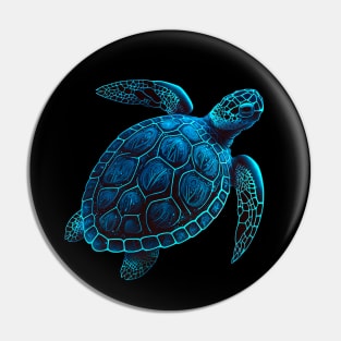 Sea turtle, tattoo style Pin