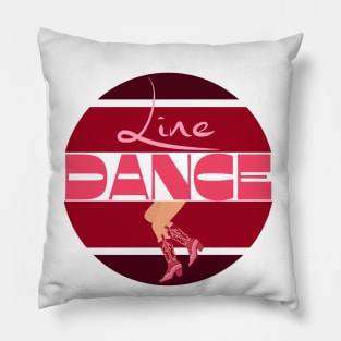 Line dancing queen in cowboy boots Pillow