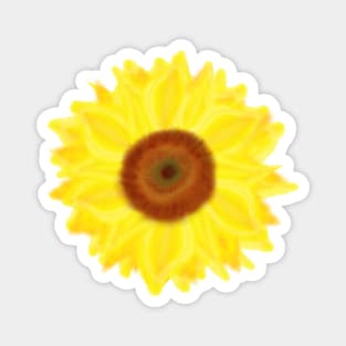 Sunny Side Sunflower (Black Background) Magnet