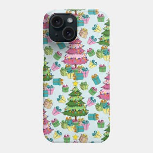 Christmas Trees And Gifts Pattern Phone Case