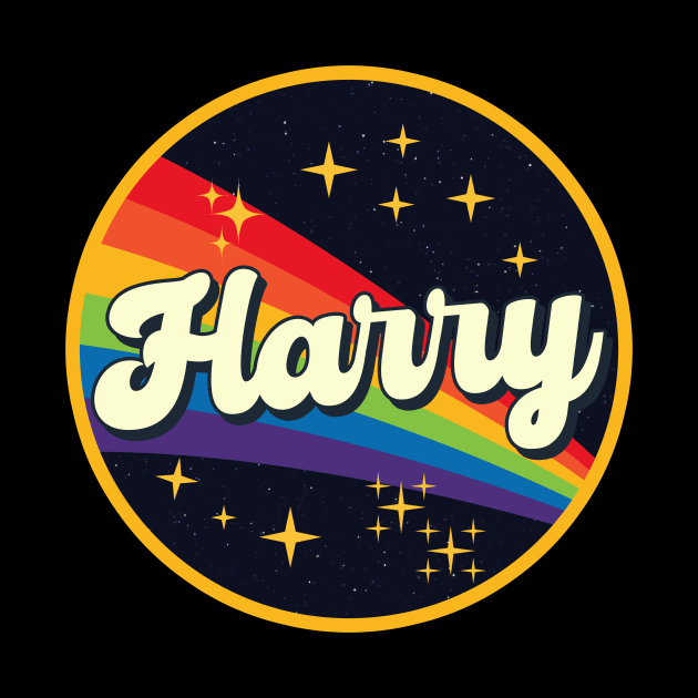 Harry // Rainbow In Space Vintage Style by LMW Art