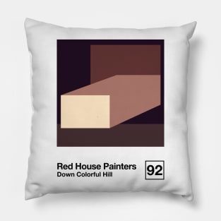 Down Colorful Hill / Minimalist Style Graphic Poster Design Pillow