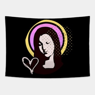 Virgin Mary Religious Pop Art Tapestry